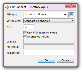 connect to tap forms ftp